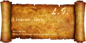 Linkner Imre névjegykártya